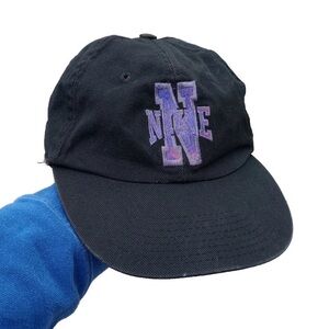 Nike Vintage Snapback Cap Hat Dad 90s Sports Cottage Just Do It Swoosh Black